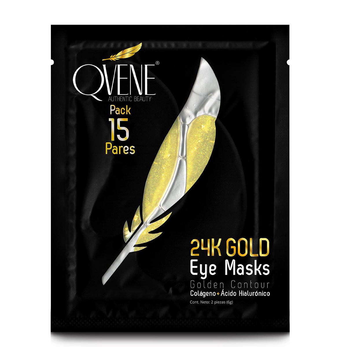 Parches Contorno de Ojos 24K GOLD EYE CONTOUR MASKS, Colágeno + Oro 24K