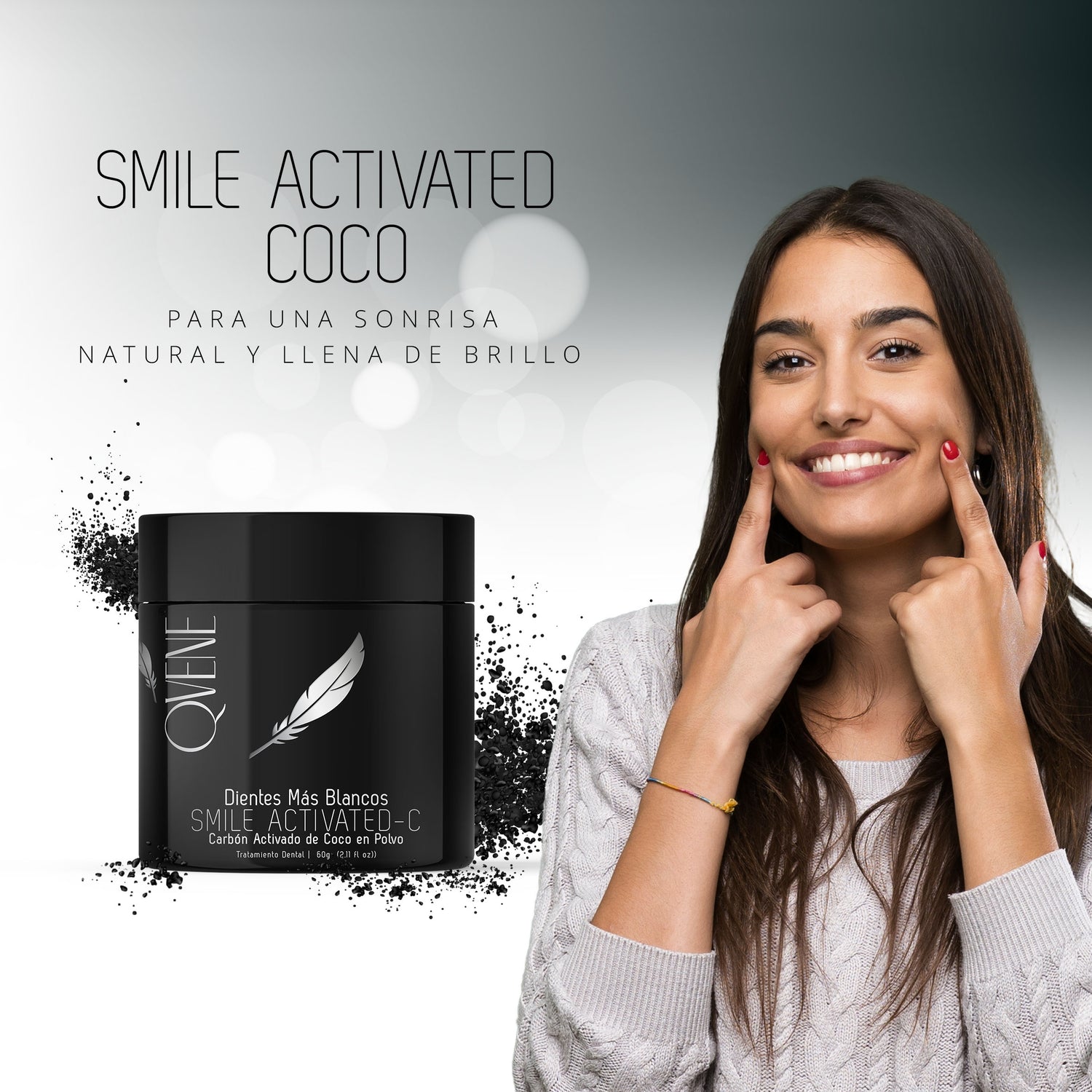Carbón Activado Para Uso Dental ACTIVATED SNOW-W SMILE